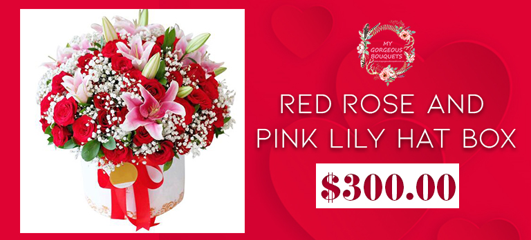 Red Rose and Pink Hat Box Priced at $300