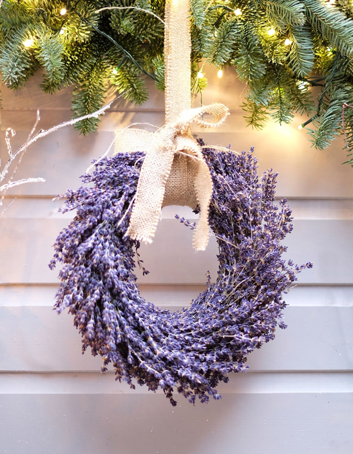 Lavender Wreath - Pink Posy